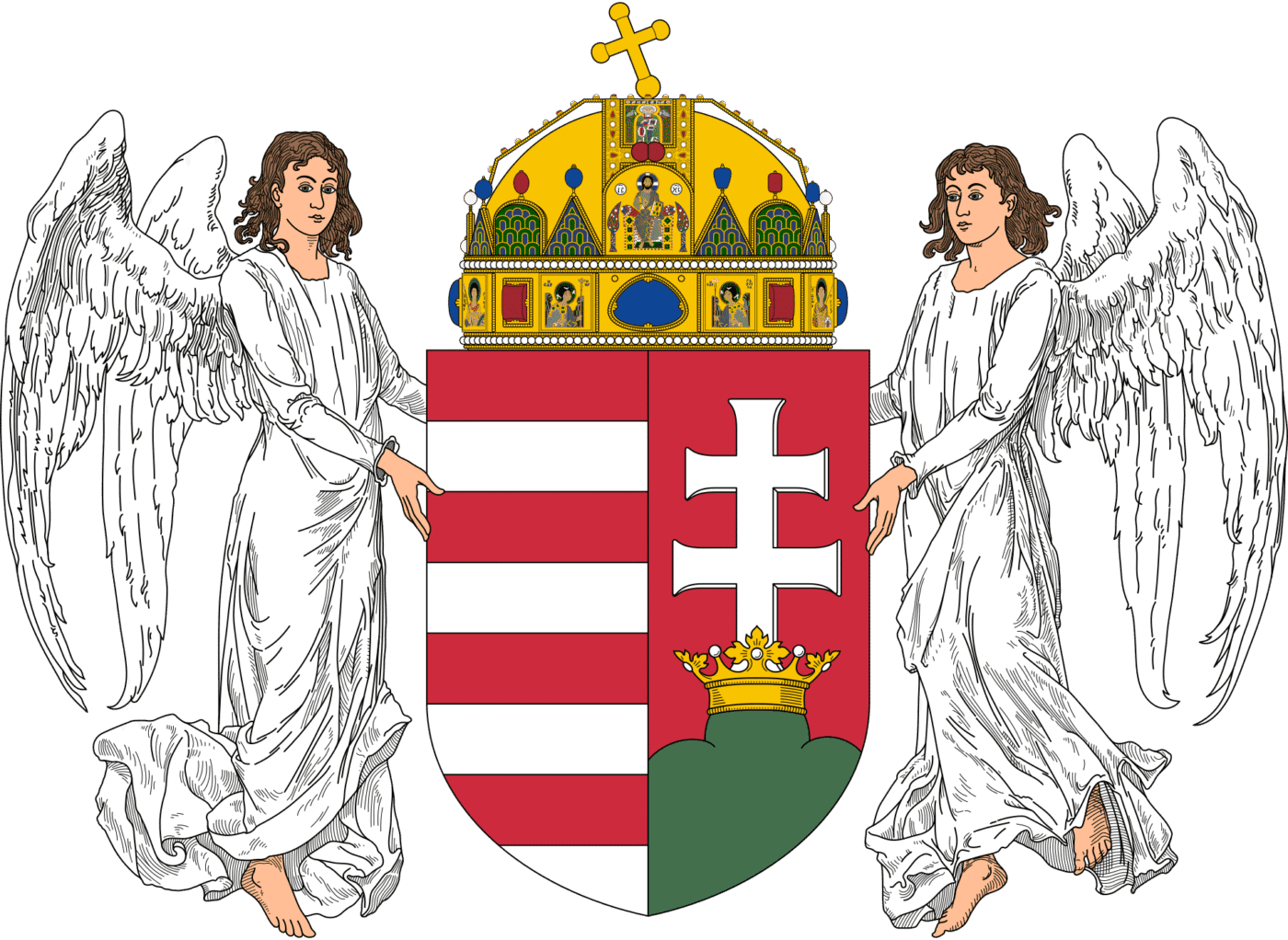 Coat of arms of Hungary 1896 1915 angels.svg e1747132294638